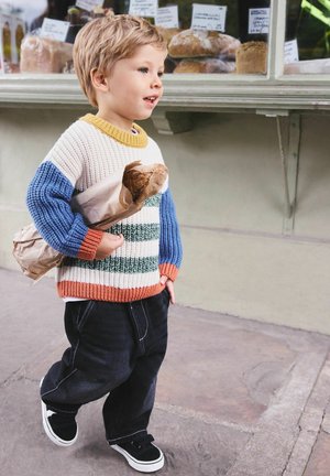 Next, STRIPED MULTICOLOUR KNITTED CREW JUMPER - Jumper - multi