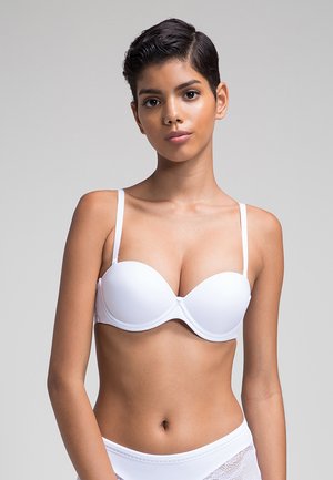 CARLOTA - Sujetador sin tirantes/multiescote - blanco