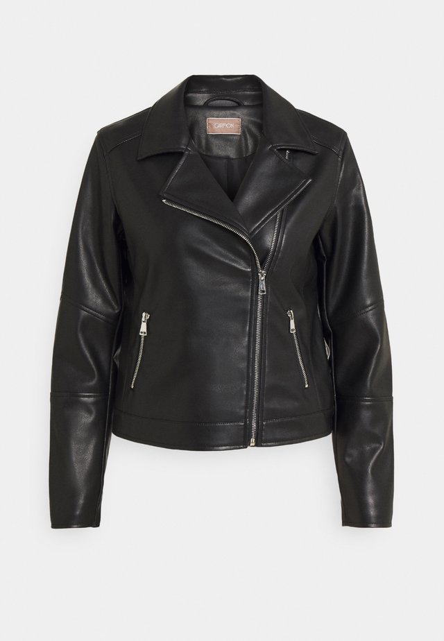 Chaqueta de cuero sintético - black