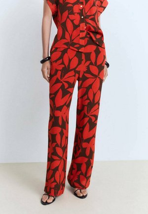 FLOWY PRINTED - Bukser - red