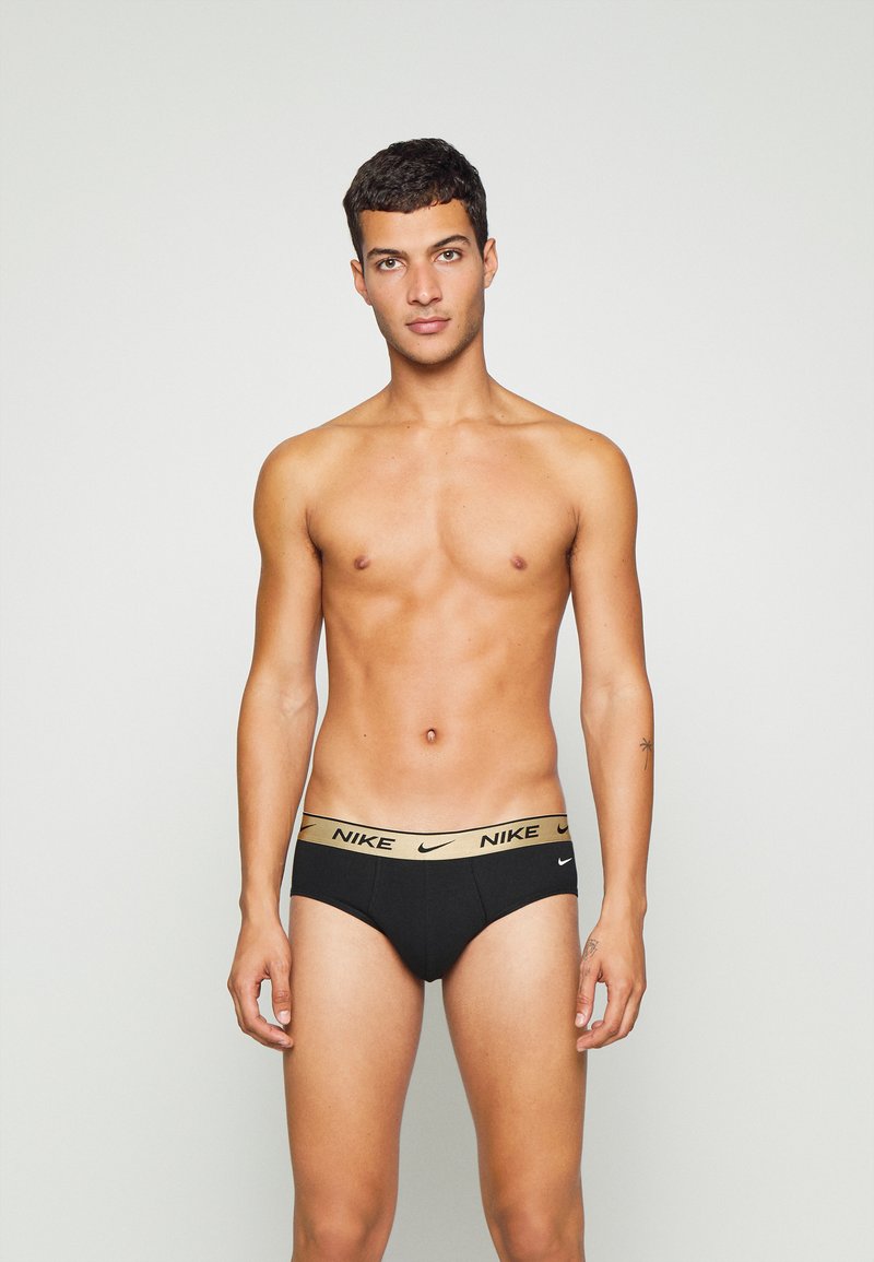 Nike Underwear BRIEF 3 PACK - Cuecas - black/gold-coloured/silver-coloured/rose gold-coloured