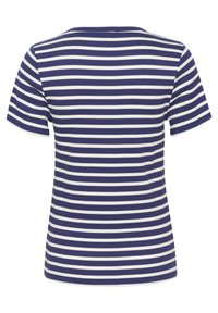 Saint Tropez ASTER SS STRIPE - Triko s potiskem - patriot blue