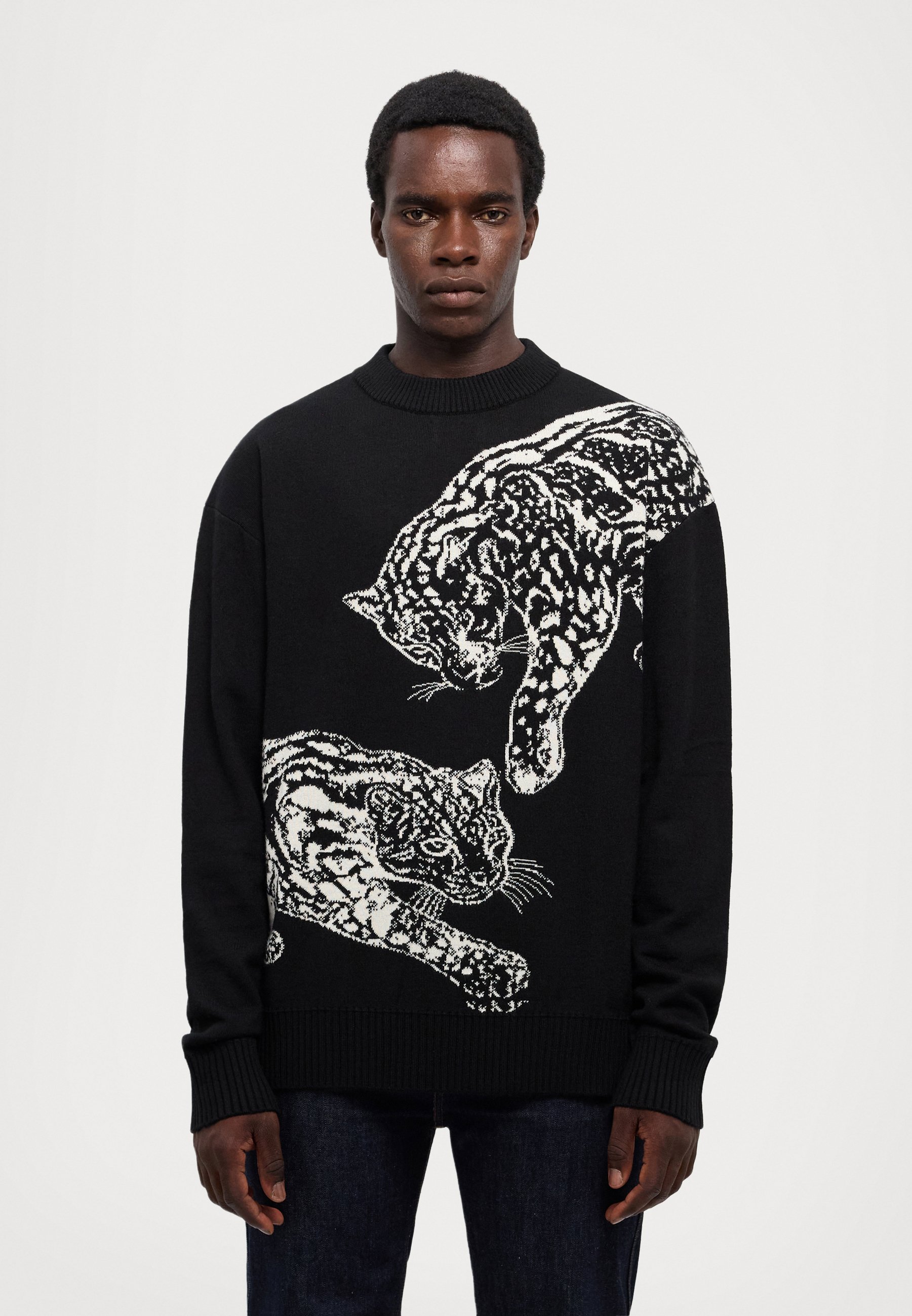 Just Cavalli JACQ - Maglione - nero/pristine/nero - Zalando.it