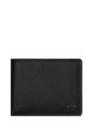 Portefeuille en cuir noir texturé avec des coins arrondis et un petit logo "REDOLZ" dans le coin inférieur droit sur un fond blanc.