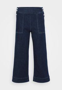 ONLMADISON BUTTONS  - Wide leg - dark blue denim