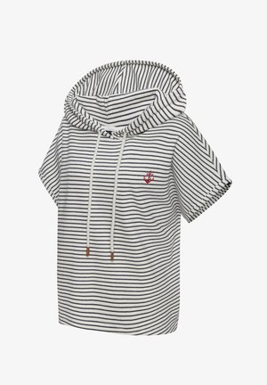 H.I.S, Print T-shirt - marine offwhite