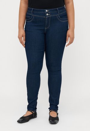 CARTHUNDER BUTTON FYOKE - Jeans Skinny Fit - dark blue denim