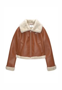 PULL&BEAR Giacca in similpelle - brown