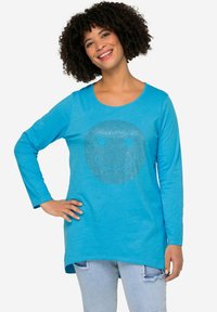 Angel of Style SMILEY V-AUSSCHNITT - Langarmshirt - light blue