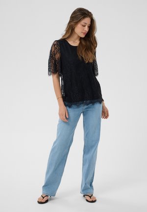 Cream, CRMIRA SHORT SLEEVE - Blouse - pitch black