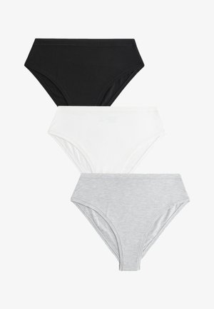Next, HIGH RISE HIGH LEG FIT - ULTIMATE KNICKERS 3 PACK - Slip - black cream