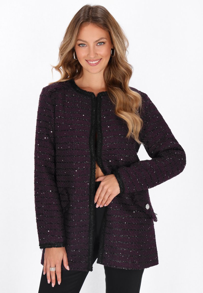 faina Palton scurt - dark purple