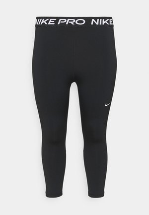 CROP PLUS - Leggings - black/white