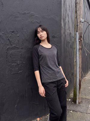 Urban Classics, LADIES 3/4 CONTRAST RAGLAN TEE - T-shirt z nadrukiem