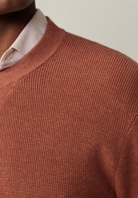 Hackett London Stickad tröja - burnt orange denim