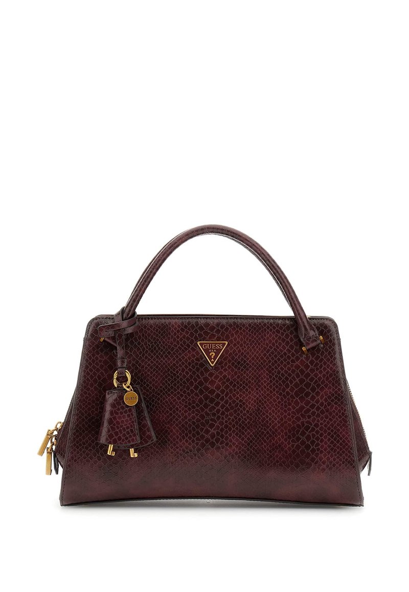Guess GEORGINA PYTHON-OPTIK - Handbag - bordeaux