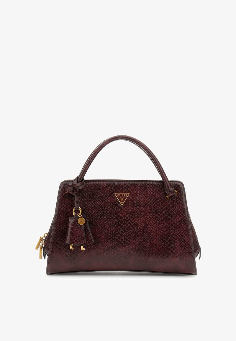 Guess GEORGINA PYTHON-OPTIK - Handbag - bordeaux
