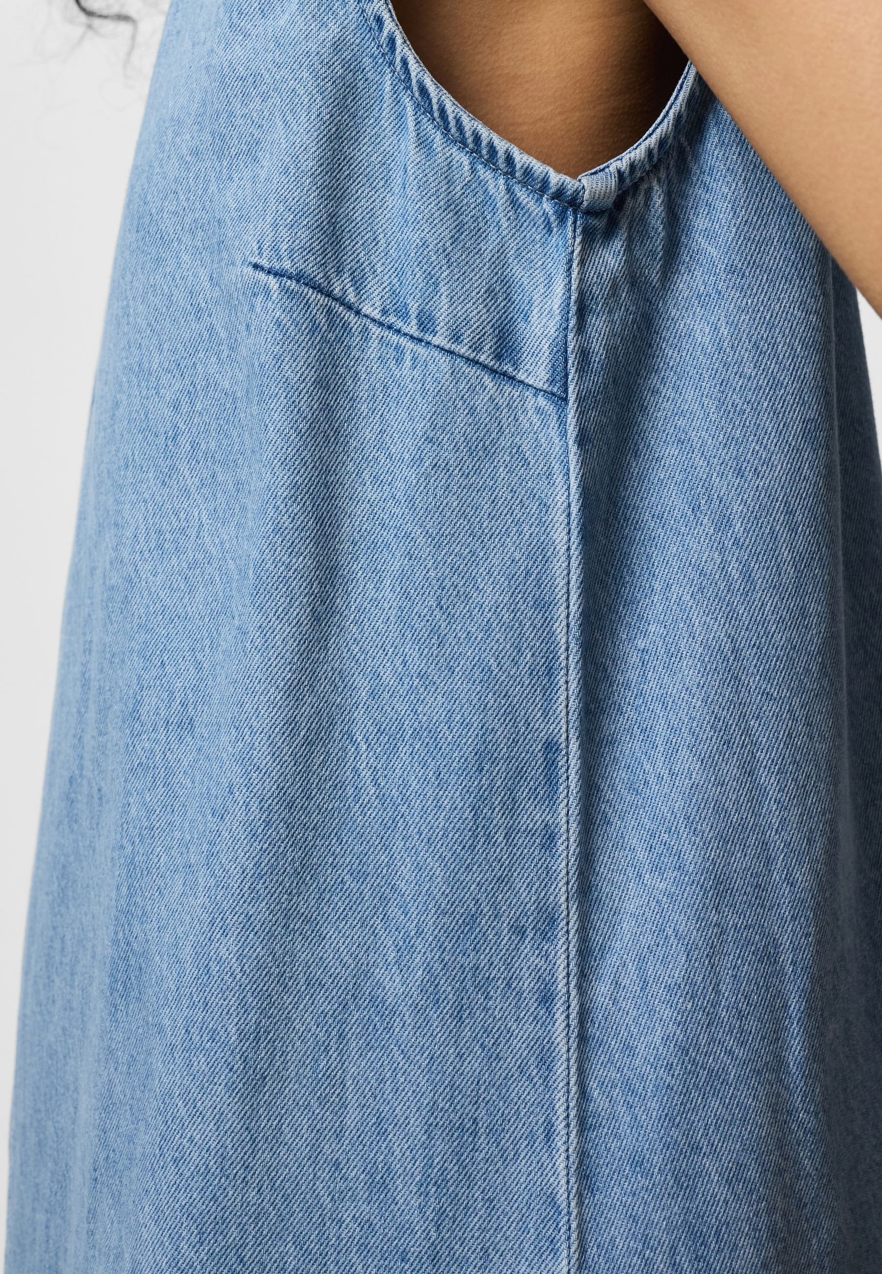 Pieces Denim PCFLORA MINI - Spijkerjurk - light blue denim