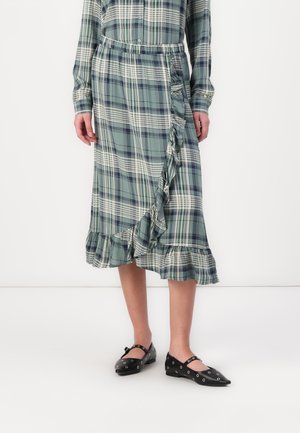 VMCAMILLO CHECK WRAP SKIRT - A-line skjørt - laurel wreath green