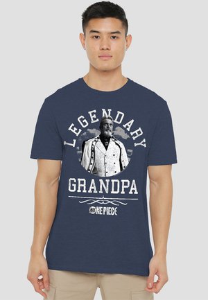 ONE PIECE LEGENDARY GRANDPA - Print T-shirt - dark blue