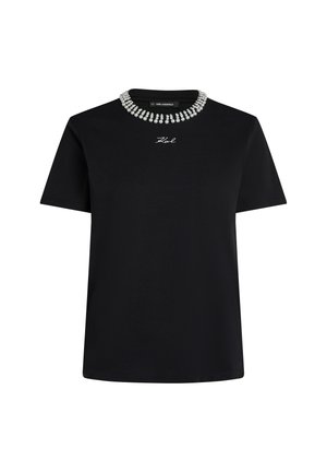 KARL LAGERFELD, SIGNATURE - Μπλουζάκι με στάμπα - black