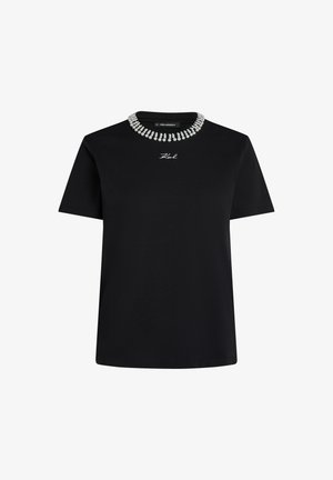 KARL LAGERFELD, SIGNATURE - Μπλουζάκι με στάμπα - black