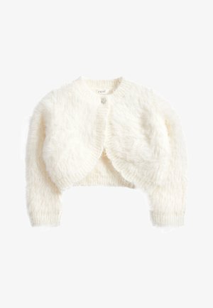 SPARKLE FLUFFY SHRUG - Strickjacke - white