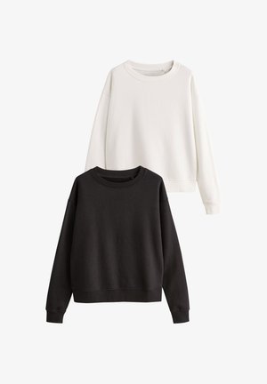 2 PACK CREW NECK REGULAR FIT - Športni pulover - black cream