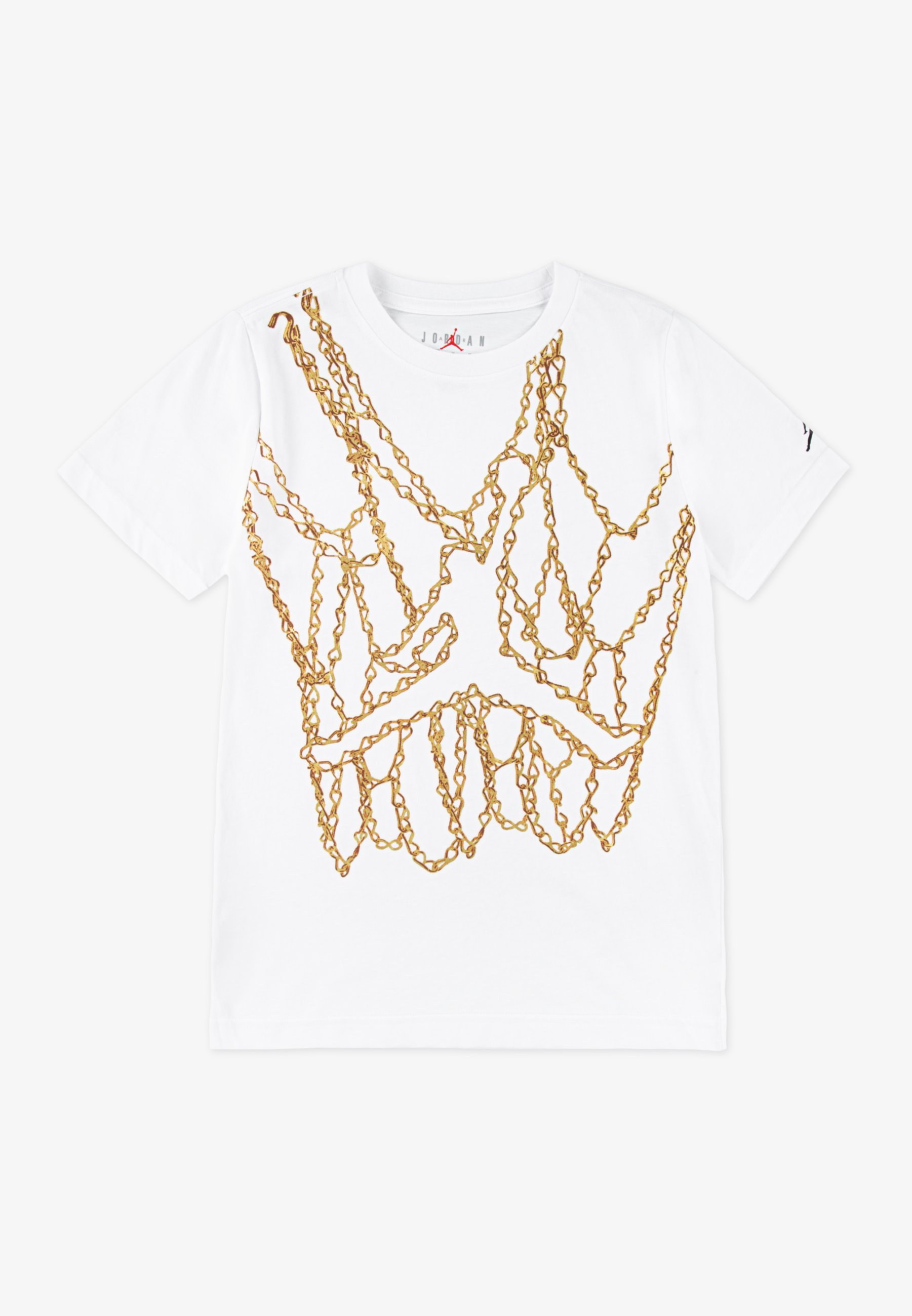 white gold jordan shirt