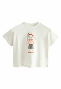 Next SHORT SLEEVE  REGULAR FIT - T-shirts print - cream bunny