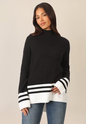 Apart Strickpullover - schwarz/creme