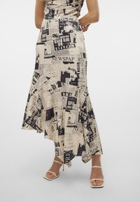 SOMETHINGNEW SIMONE CALF SKIRT - Falda larga - whitecap/gray