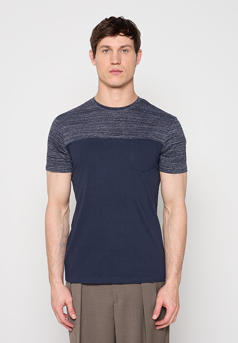 INDICODE JEANS T-shirt basic blauw denim/bluedenim