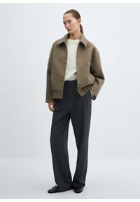 Mango Bomber Jacket - khaki