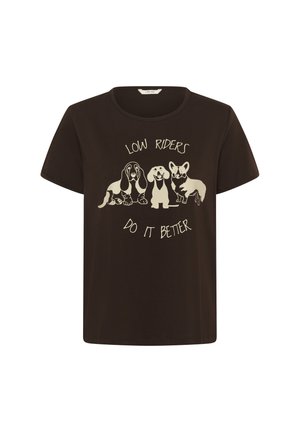 Cream, CRBOBBY - Camiseta estampada - java with oatmeal dog