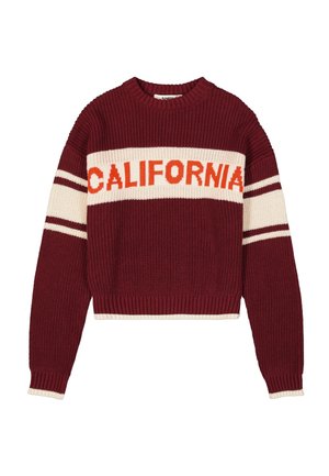 Strickpullover - dark cherry