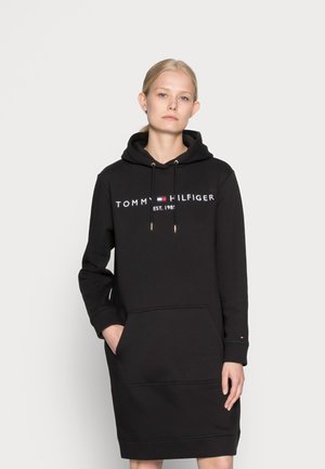 REGULAR HILFIGER HOODIE DRESS - Day dress - black