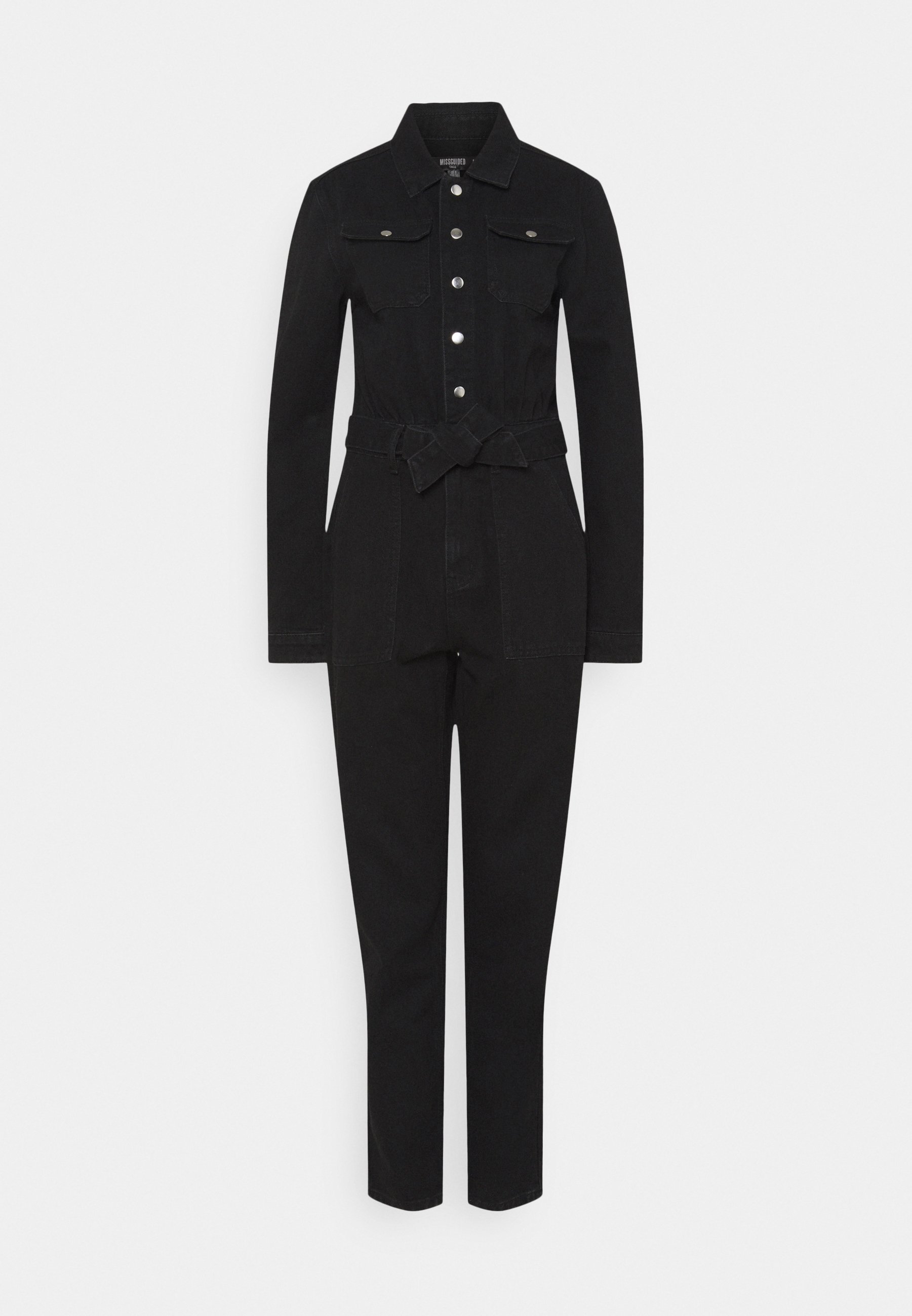 river island black boiler suit