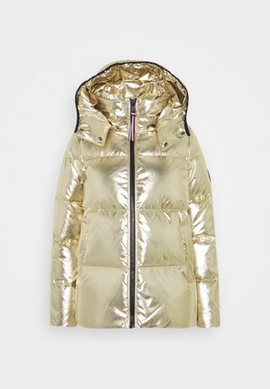 Bunda z prachového peří - gold-coloured