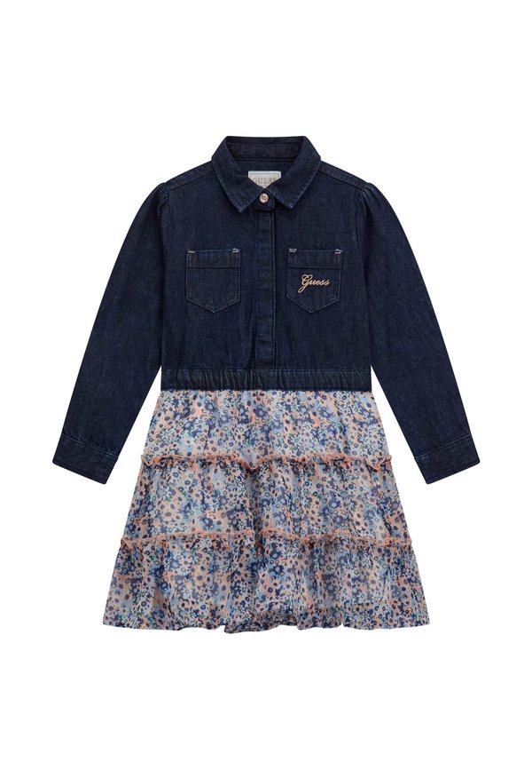 Jeanskleid - mehrfarbig grundton blau