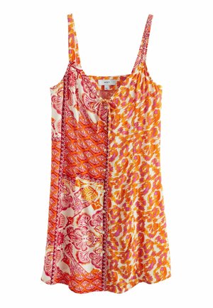 Next TIE FRONT SUMMER - REGULAR FIT - Vapaa-ajan mekko - orange pink