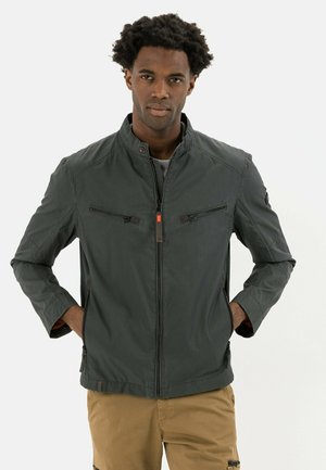 Faux leather jacket - grey