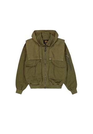 Alpha Industries, ALPHA INDUSTRIES MEN - BOMBER JACKETS CWU 45/P D-TEC HOOD - Übergangsjacke - dark olive