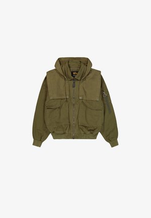 Alpha Industries, ALPHA INDUSTRIES MEN - BOMBER JACKETS CWU 45/P D-TEC HOOD - Übergangsjacke - dark olive