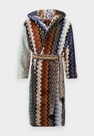 Missoni GIACOMO HOODED BATHROBE - Bademantel - green multicolor