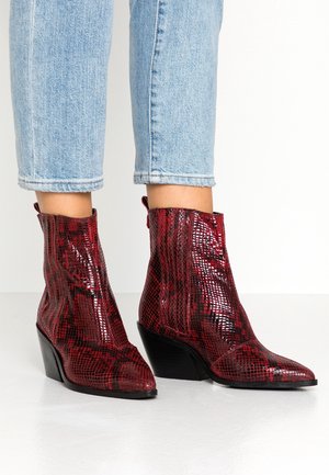 Cowboy-/Bikerstiefelette - bordeaux