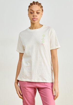 OCEAN ART - T-shirt imprimé - egret