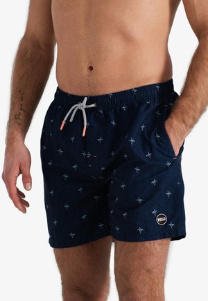 Zwemshorts - minimal palm dark blue