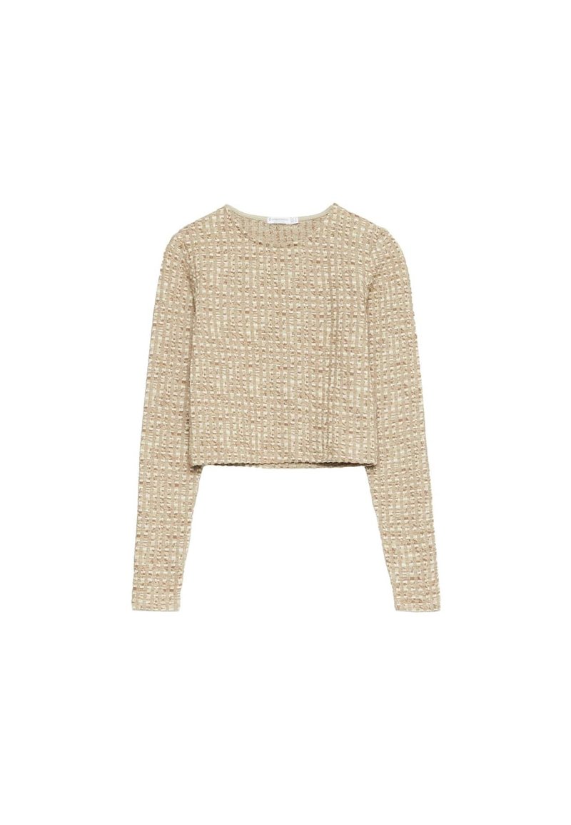 Damen T-Shirts | Stradivarius Langarmshirt stone/stein - JG53827 Damen T-Shirts | Stradivarius Langarmshirt stone/stein - JG53827
