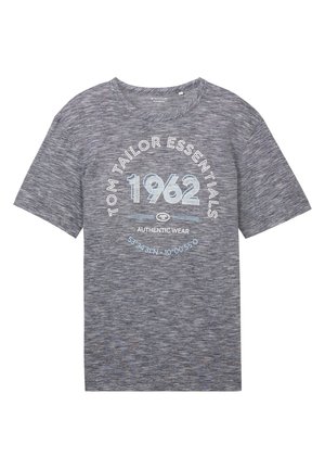 TOM TAILOR, MIT LOGO - T-shirt print - dark blue stripe